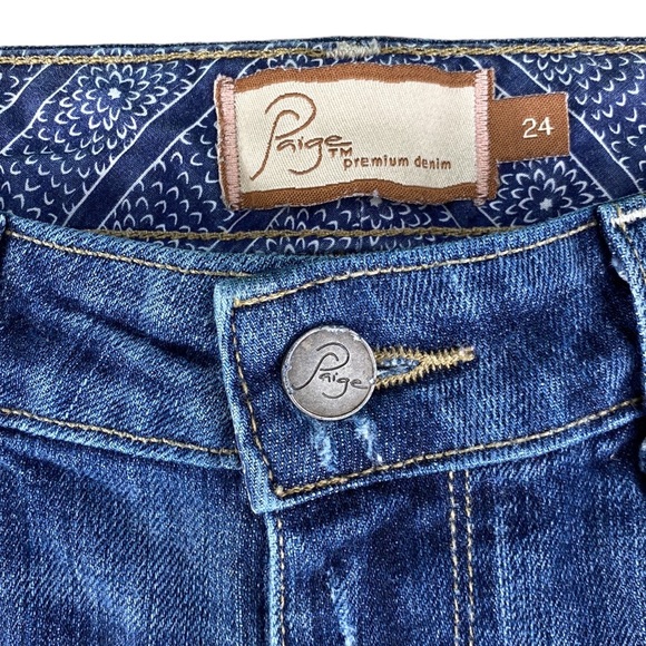 Paige Jimmy Jimmy Cut Off Distressed Jean Shorts - Picture 12 of 15